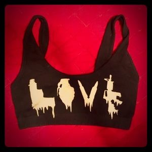 🖤PRICE 💧See You Monday Blackheart Love Bra/Top🖤